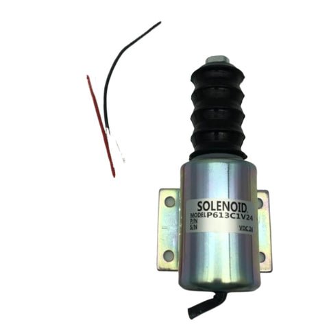 HP Injection P613-C1V24 24V Fuel Shutoff Solenoid Valve Replacement for John Deere Tractor