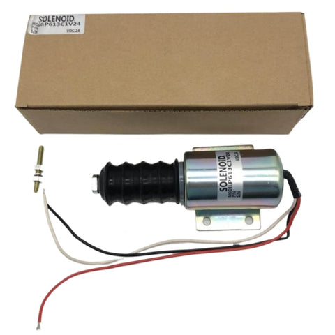 HP Injection P613-C1V24 24V Fuel Shutoff Solenoid Valve Replacement for John Deere Tractor
