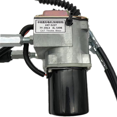 HP injection Governor Throttle Motor With Double Cable 5 Pins 247-5227 E320V2 for Caterpillar CAT Excavator 312 312B 311B